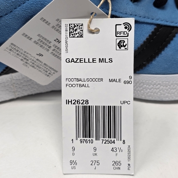 Adidas 2024 Sporting Kansas City Archive Gazelle Soccer IH2628 Mens Size 9.5 New main image 5